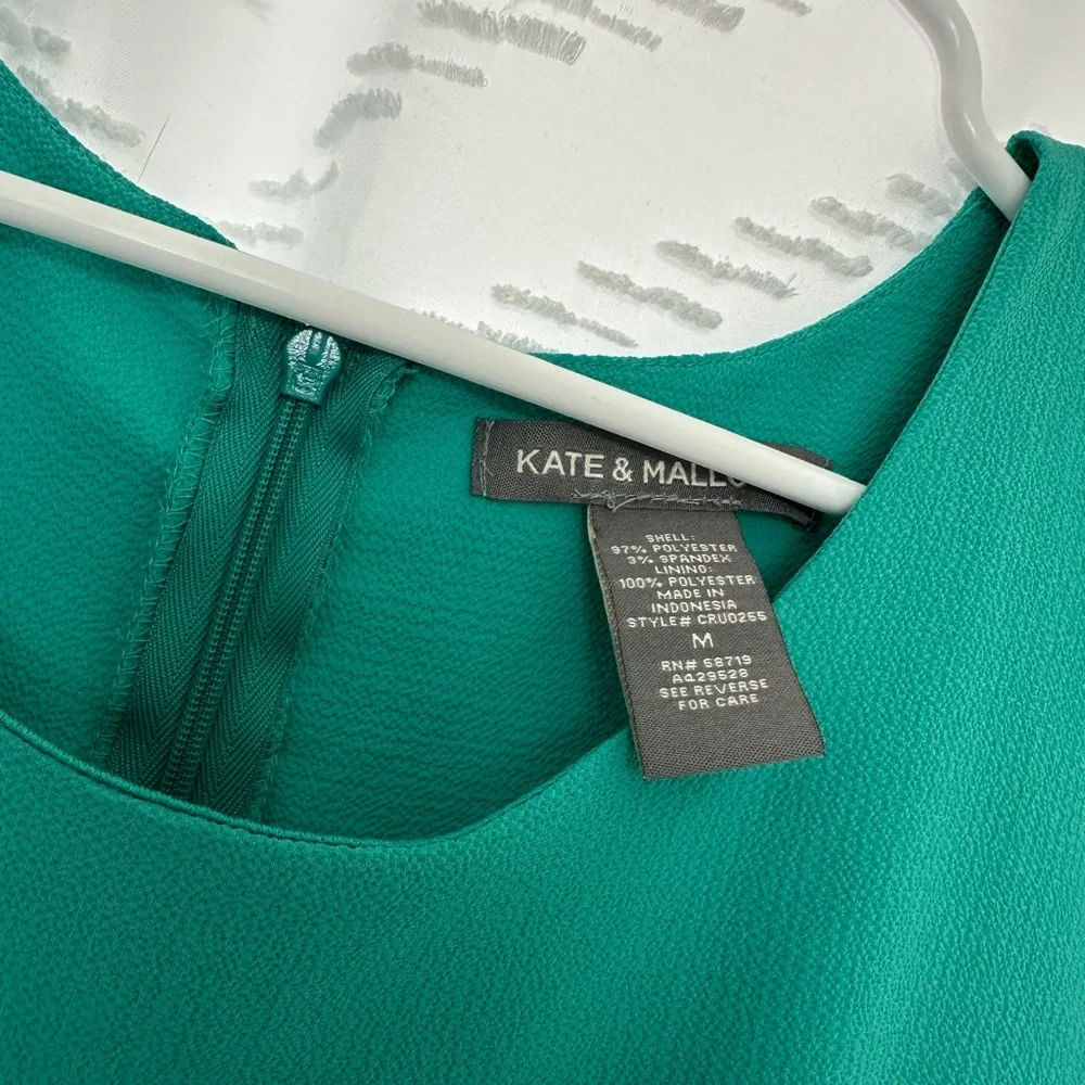 Kate & Mallory Teal Jumpsuit with Scalloped Hem - Picture 2 of 3